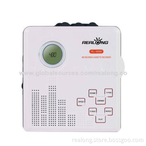 Personal cassette player with back carmen